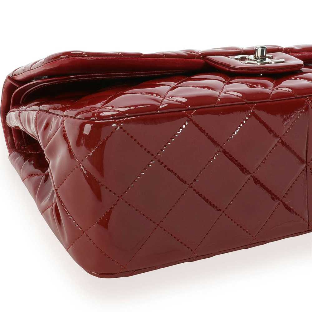 Chanel Chanel Red Quilted Patent Leather Jumbo Cl… - image 7