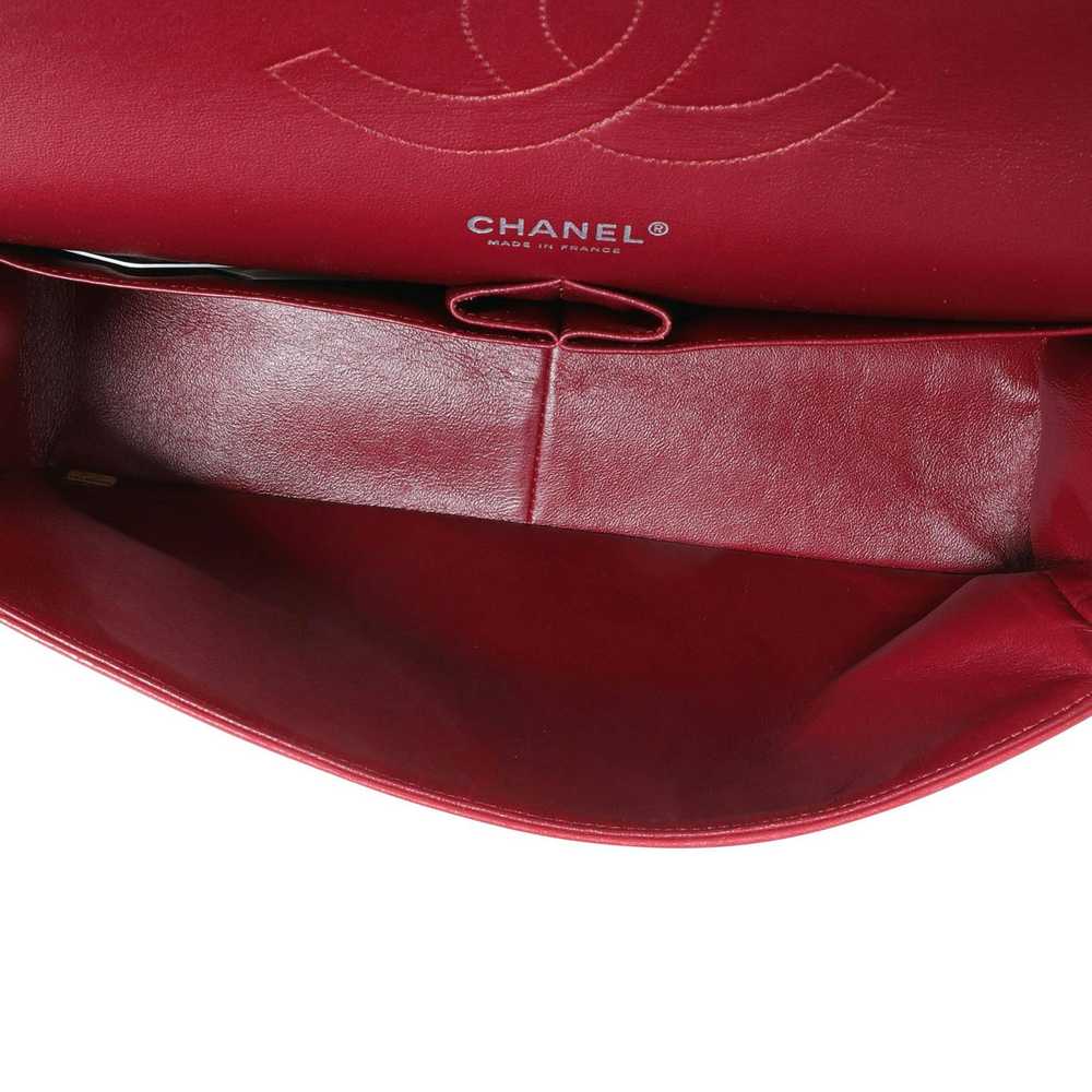 Chanel Chanel Red Quilted Patent Leather Jumbo Cl… - image 8
