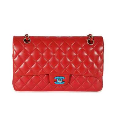 Chanel Chanel Red Quilted Lambskin Medium Classic… - image 1