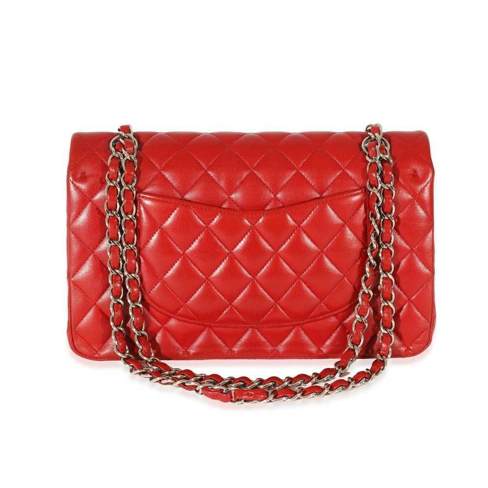 Chanel Chanel Red Quilted Lambskin Medium Classic… - image 3