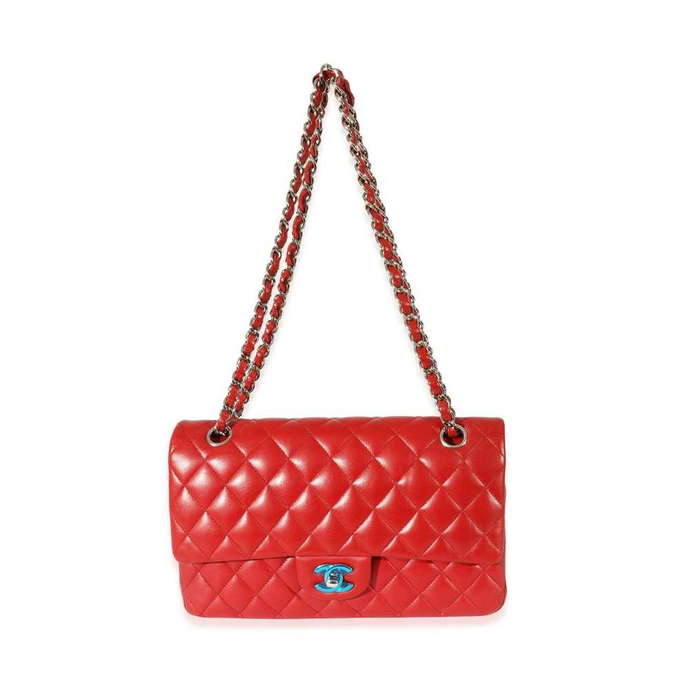 Chanel Chanel Red Quilted Lambskin Medium Classic… - image 4