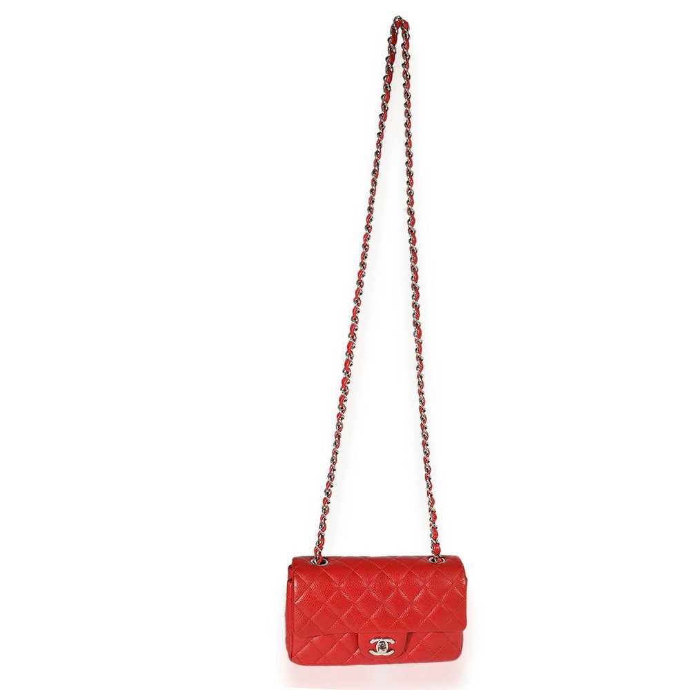 Chanel Chanel Red Quilted Caviar Mini Rectangular… - image 3