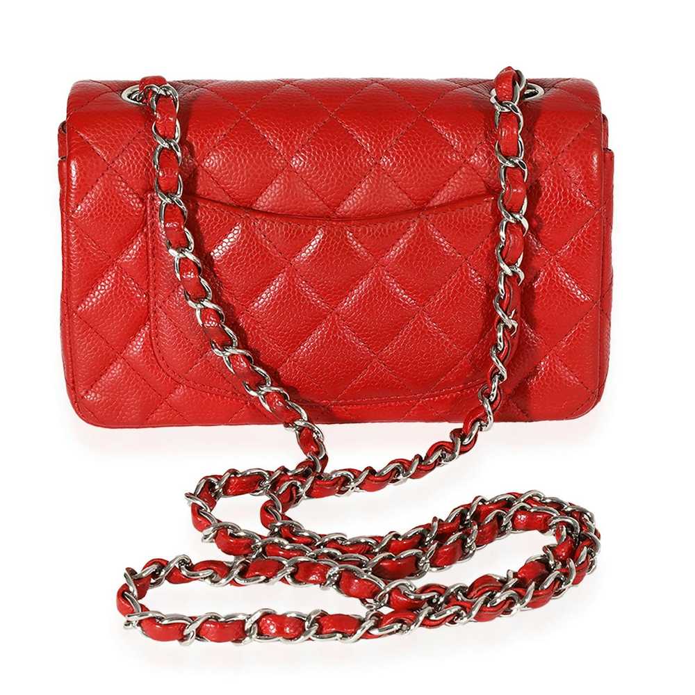 Chanel Chanel Red Quilted Caviar Mini Rectangular… - image 4
