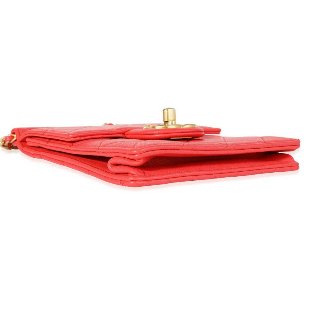 Chanel Chanel Red Quilted Calfskin Pearl Clutch o… - image 7