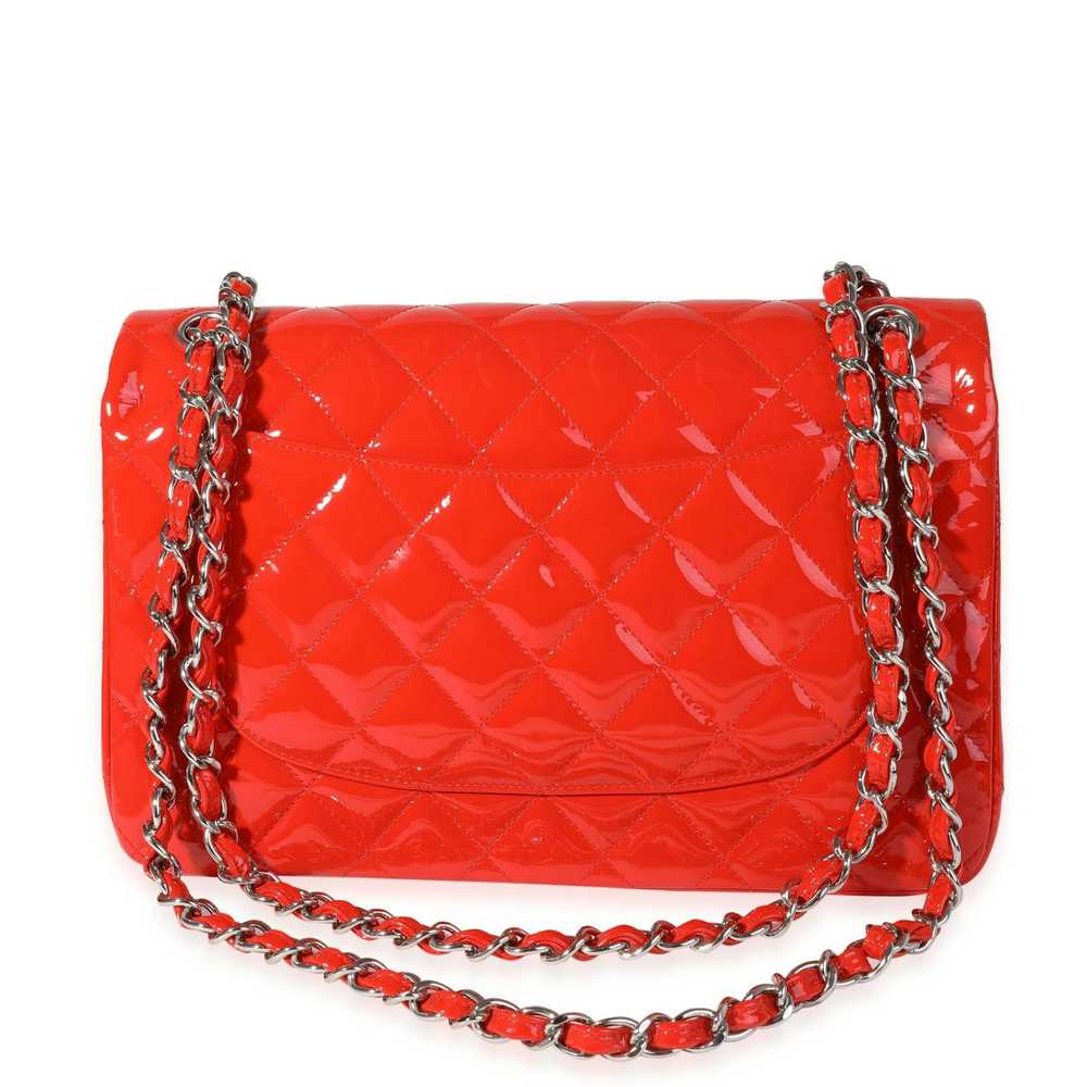 Chanel Chanel Red Patent Classic Jumbo Double Fla… - image 3