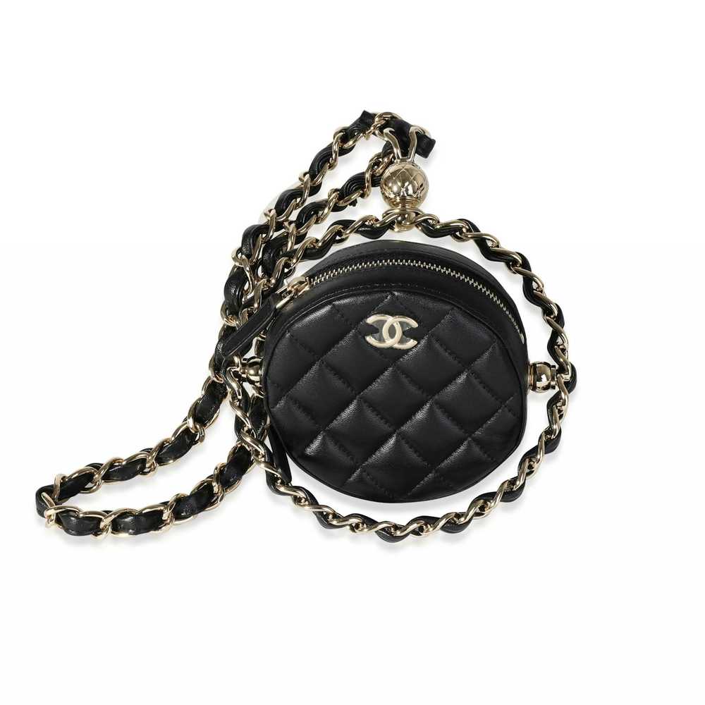 Chanel Chanel Quilted Lambskin Clutch with Chain - image 1