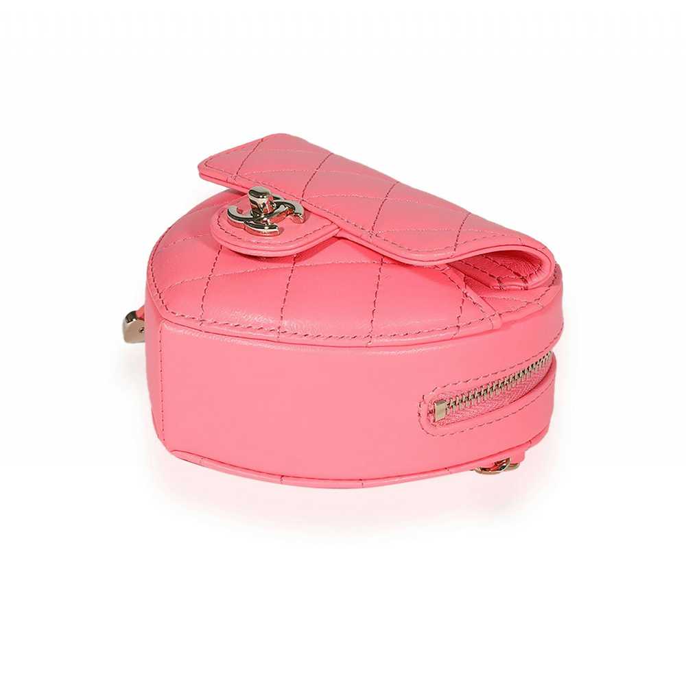 Chanel Chanel Pink Quilted Lambskin Heart Belt Bag - image 3