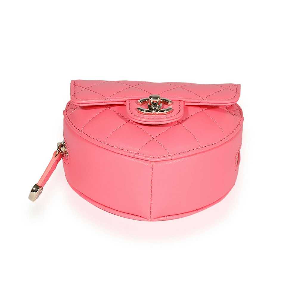 Chanel Chanel Pink Quilted Lambskin Heart Belt Bag - image 6