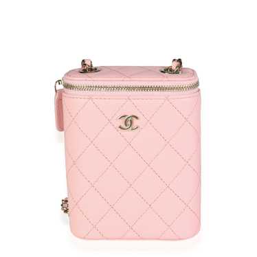 Chanel Chanel Pink Quilted Caviar Small Vertical V