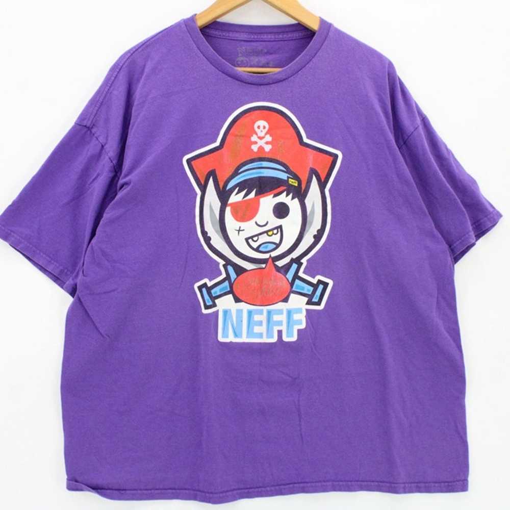 Vintage NEFF Shirt Tee Mens Purple Big Pirate Gra… - image 1