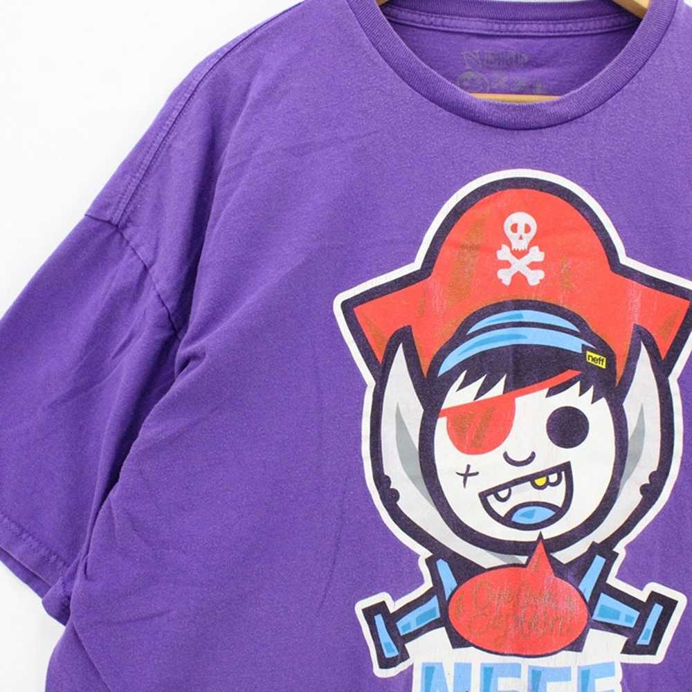 Vintage NEFF Shirt Tee Mens Purple Big Pirate Gra… - image 2