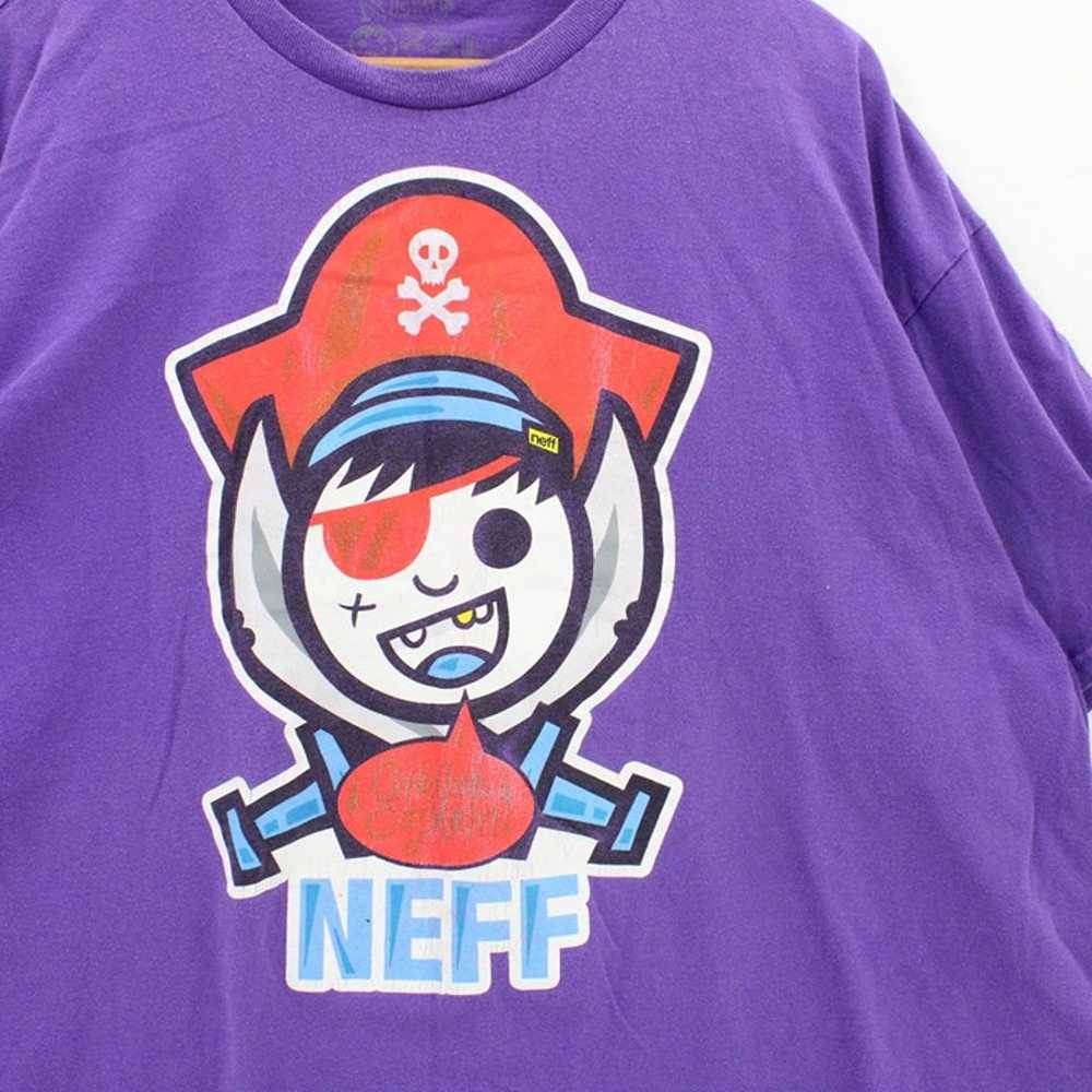 Vintage NEFF Shirt Tee Mens Purple Big Pirate Gra… - image 3