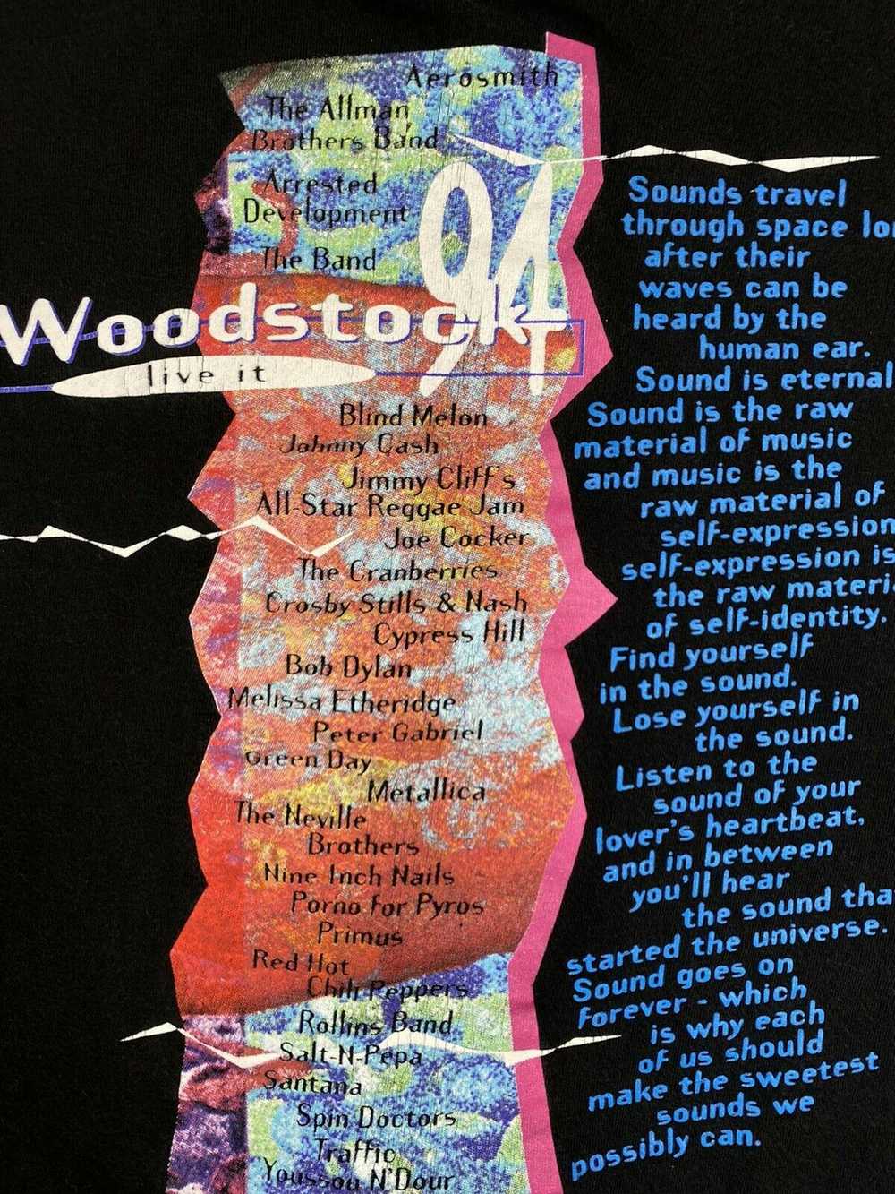 Band Tees × Vintage 1994 Woodstock T-Shirt - image 4