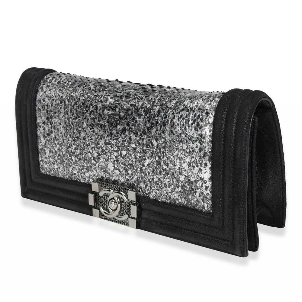 Chanel Chanel Metallic Python & Black Suede Cryst… - image 2