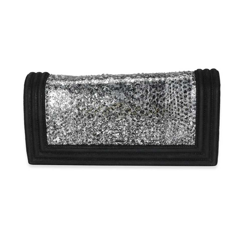 Chanel Chanel Metallic Python & Black Suede Cryst… - image 3