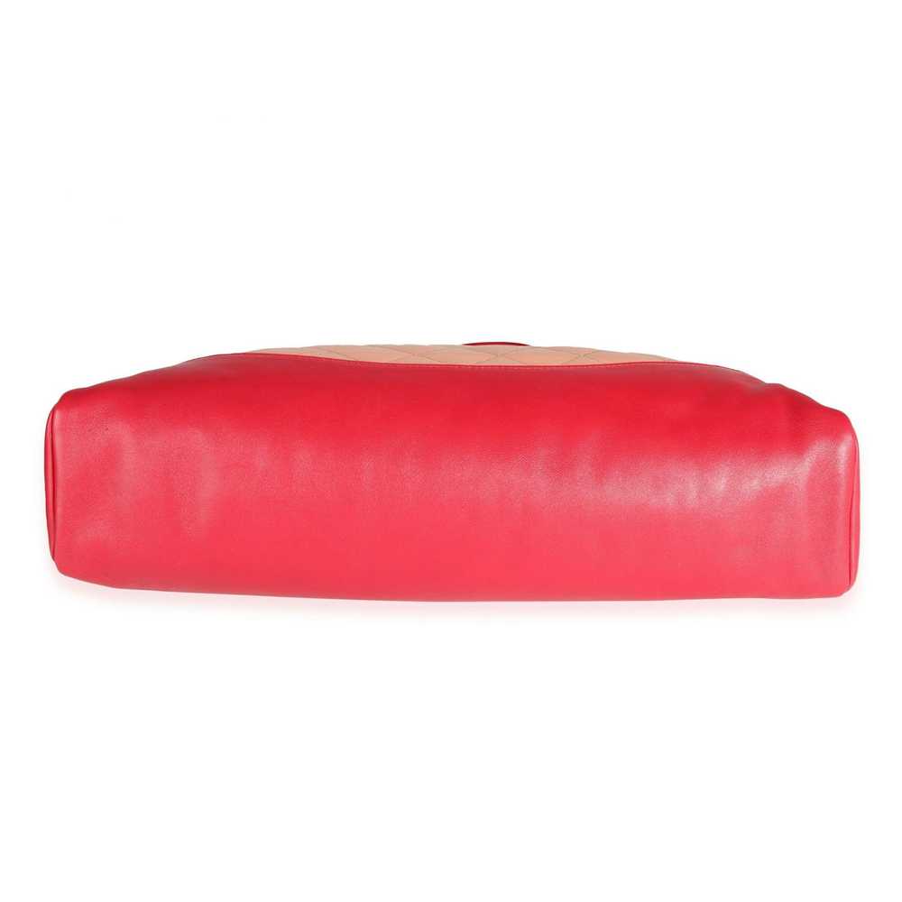 Chanel Chanel Peach & Light Red Quilted Calfskin … - image 6