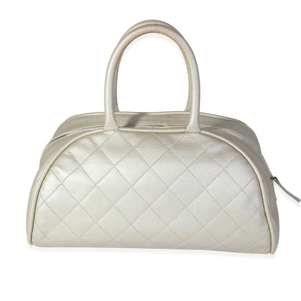 Chanel Chanel Metallic Quilted Caviar Timeless Bo… - image 3