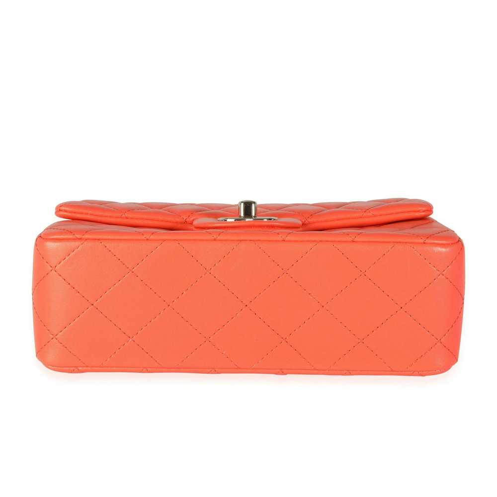 Chanel Chanel Orange Quilted Lambskin Classic Min… - image 5