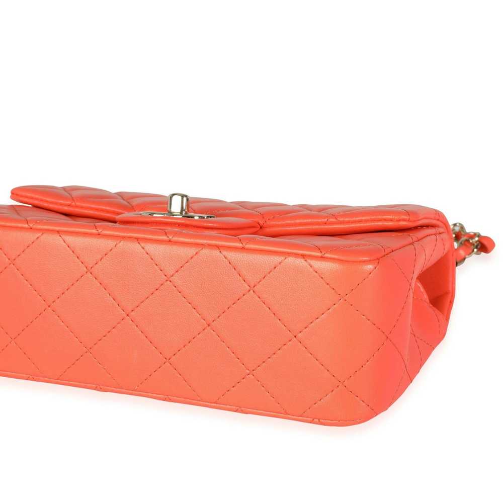 Chanel Chanel Orange Quilted Lambskin Classic Min… - image 6