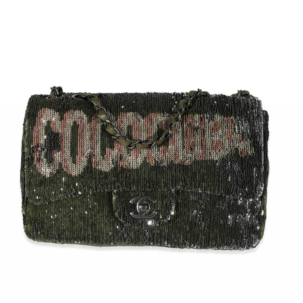 Chanel Chanel Olive Green Sequin Coco Cuba Single… - image 1