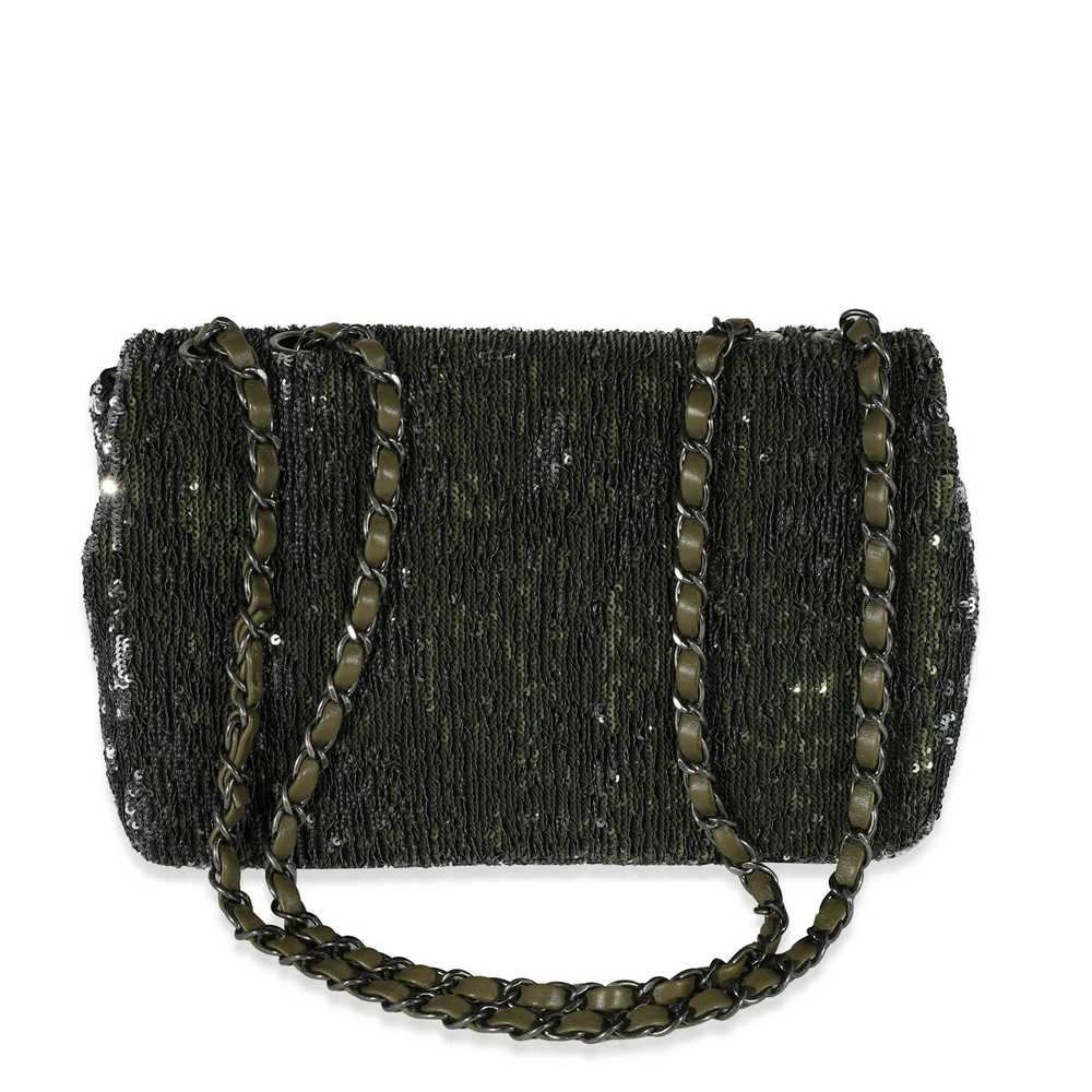 Chanel Chanel Olive Green Sequin Coco Cuba Single… - image 5