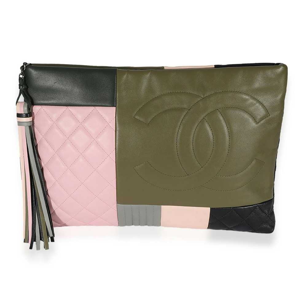 Chanel Chanel Olive & Multicolor Lambskin Patchwo… - image 7