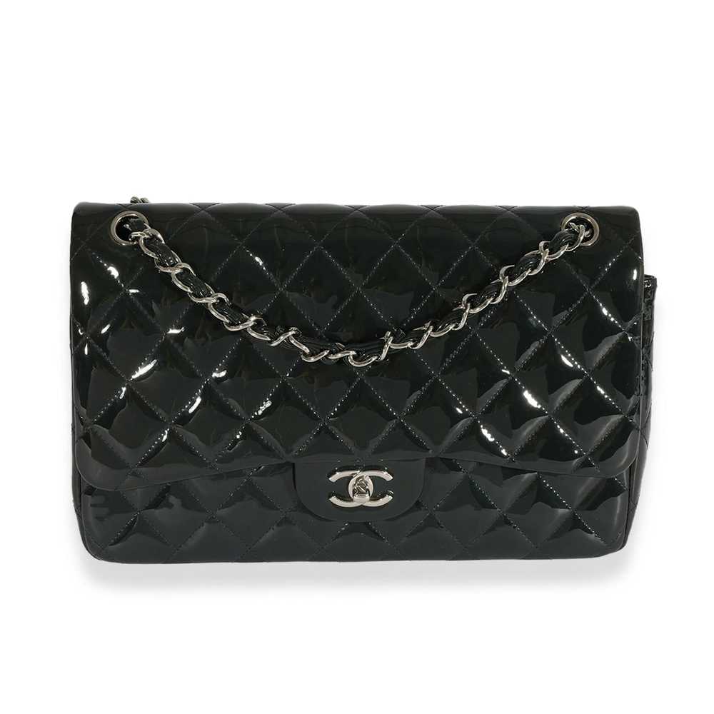 Chanel Chanel Navy Quilted Patent Leather Classic… - image 1