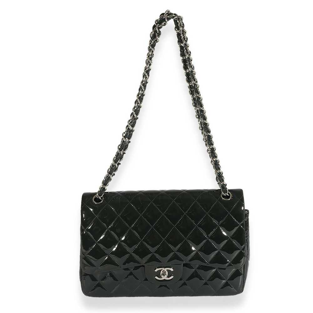 Chanel Chanel Navy Quilted Patent Leather Classic… - image 4