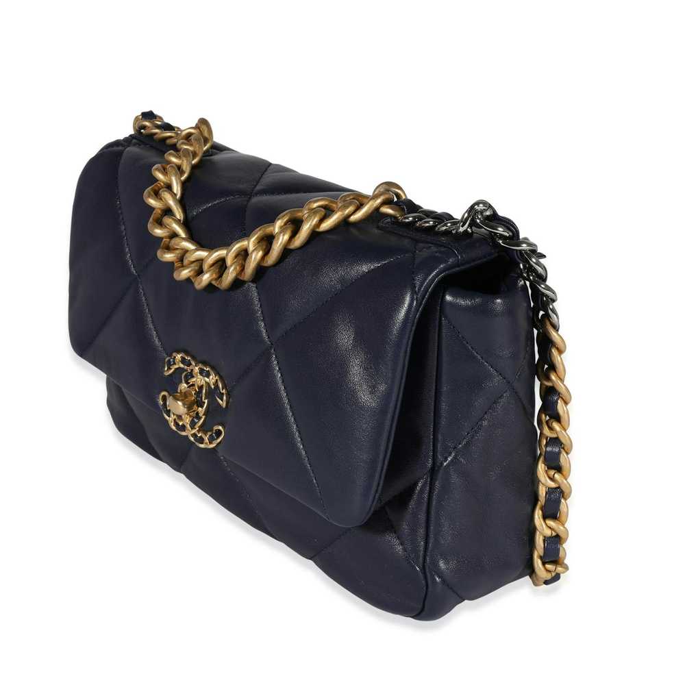 Chanel Chanel Navy Quilted Lambskin Chanel 19 Med… - image 2