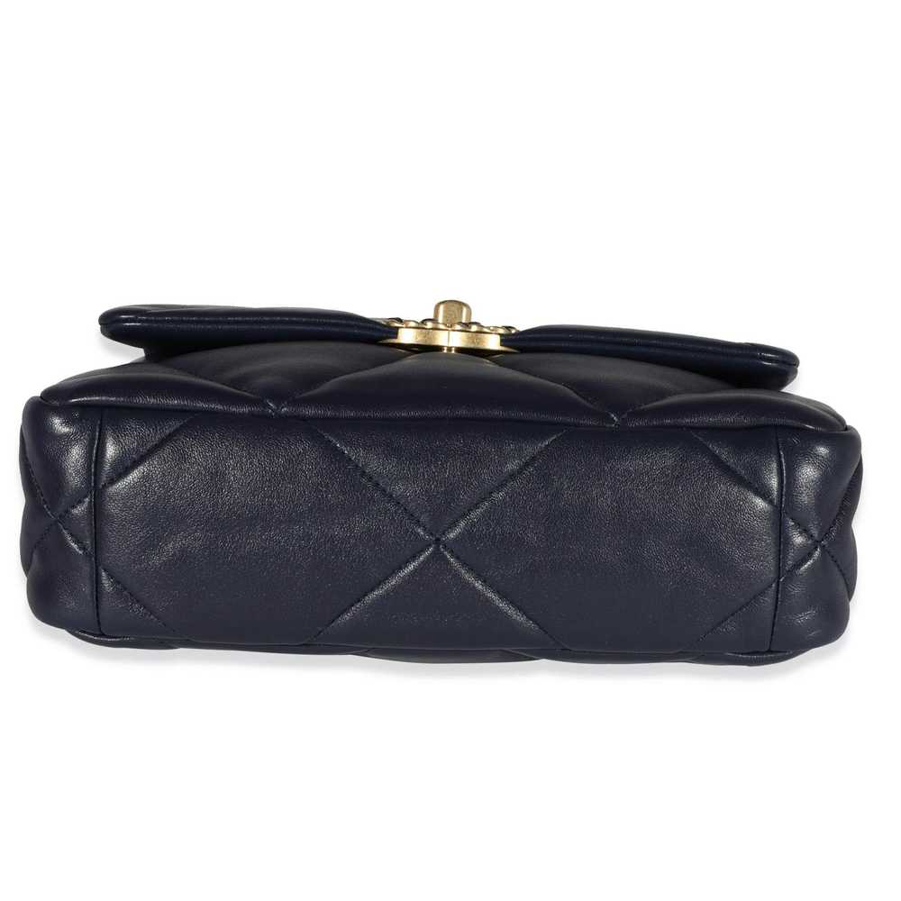 Chanel Chanel Navy Quilted Lambskin Chanel 19 Med… - image 4