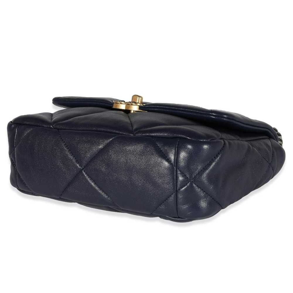 Chanel Chanel Navy Quilted Lambskin Chanel 19 Med… - image 6