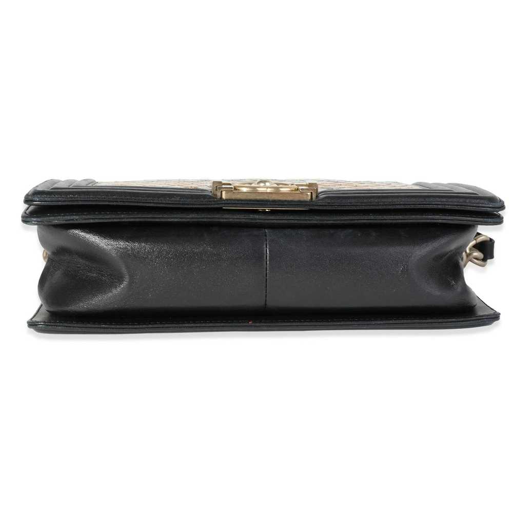 Chanel Chanel Limited Edition Black Leather & Mos… - image 5