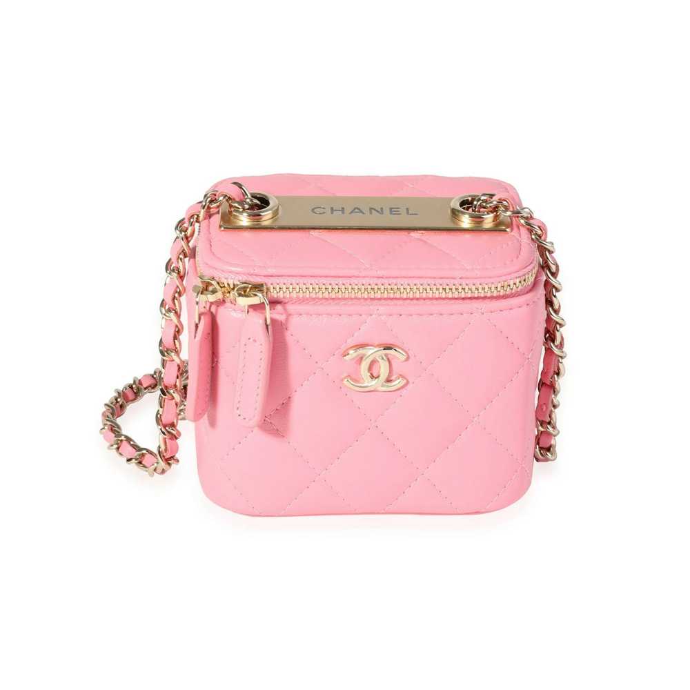 Chanel Chanel Light Pink Quilted Lambskin Mini Va… - image 1