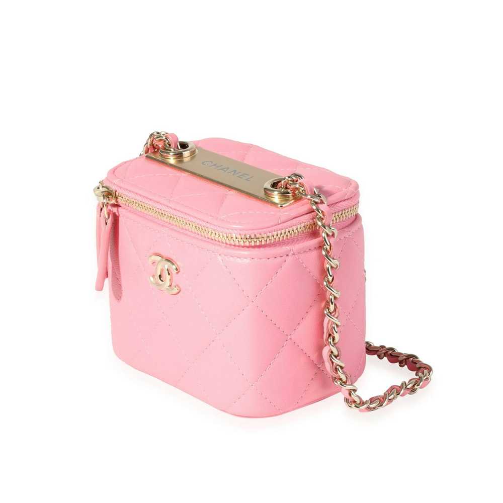 Chanel Chanel Light Pink Quilted Lambskin Mini Va… - image 2