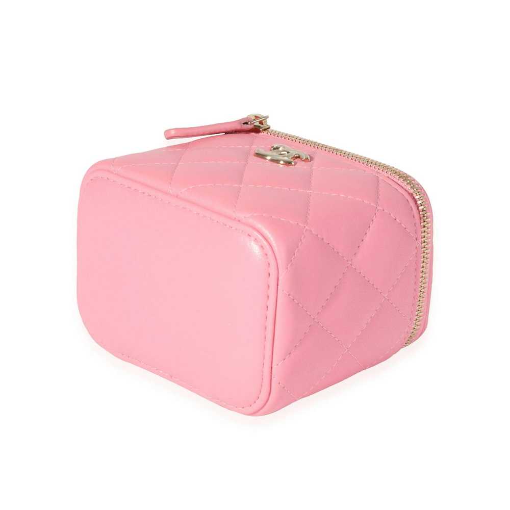 Chanel Chanel Light Pink Quilted Lambskin Mini Va… - image 6