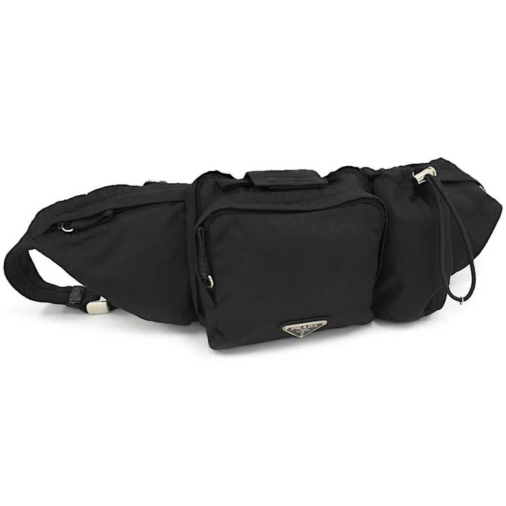 Prada Prada Belt Body Bag Nylon Black Trial Logo … - image 1