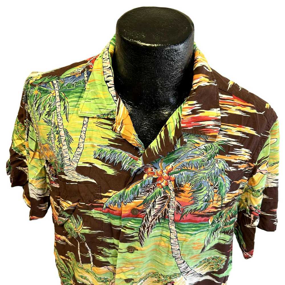 Polo Ralph Lauren 80's Rayon Hawaiian LOOP Collar… - image 3