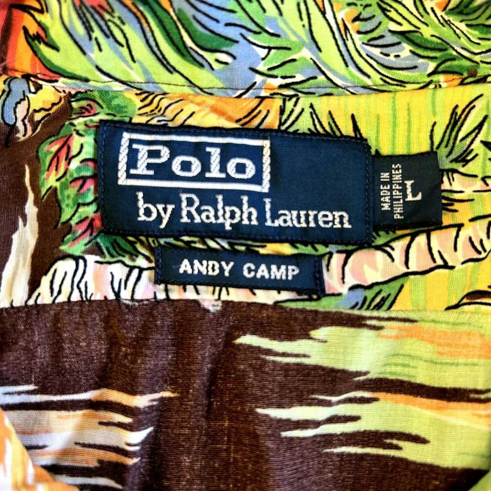 Polo Ralph Lauren 80's Rayon Hawaiian LOOP Collar… - image 5