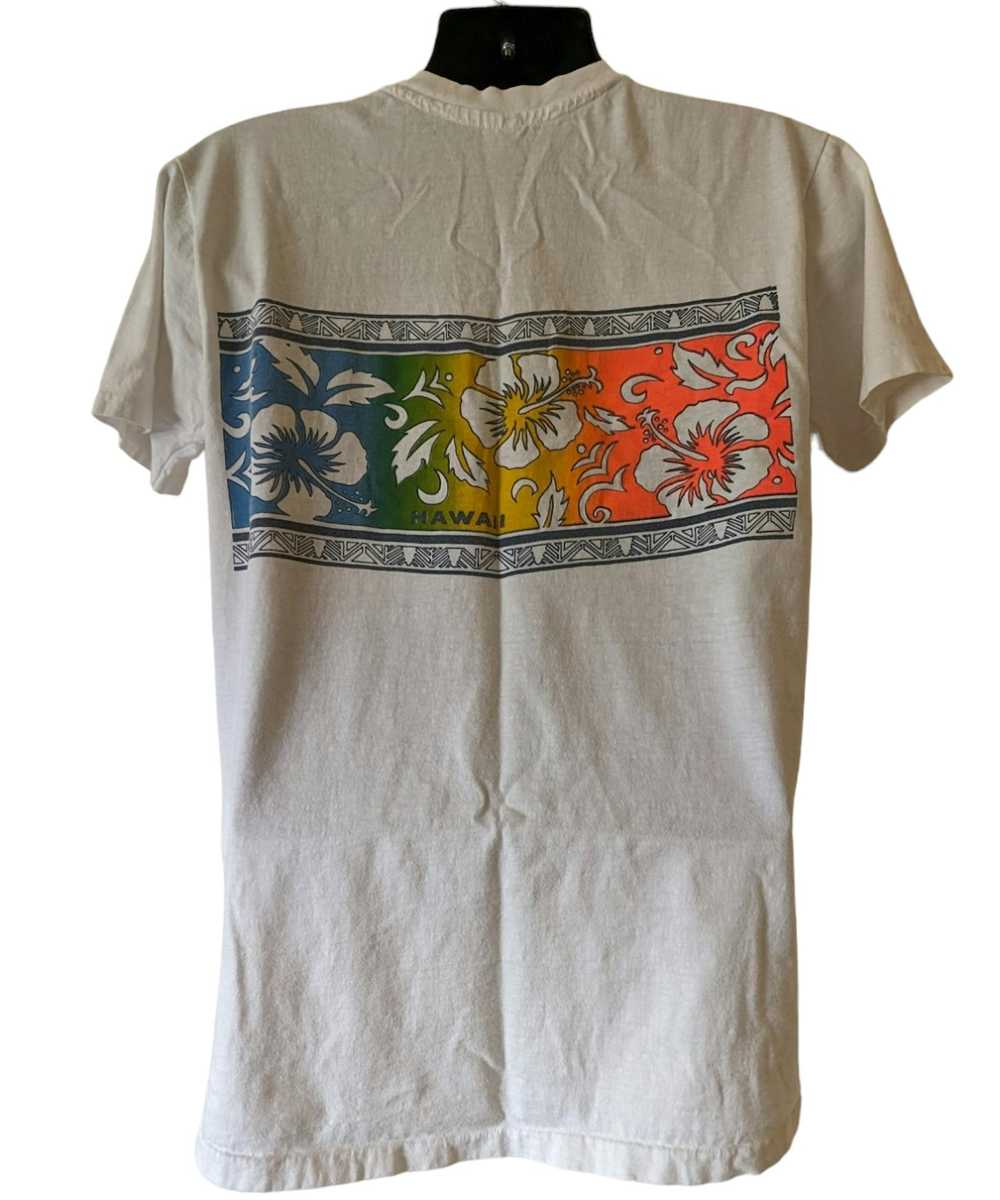 Hanes Hawaii Vintage 70s Graphic Tshirt Hibiscus … - image 3