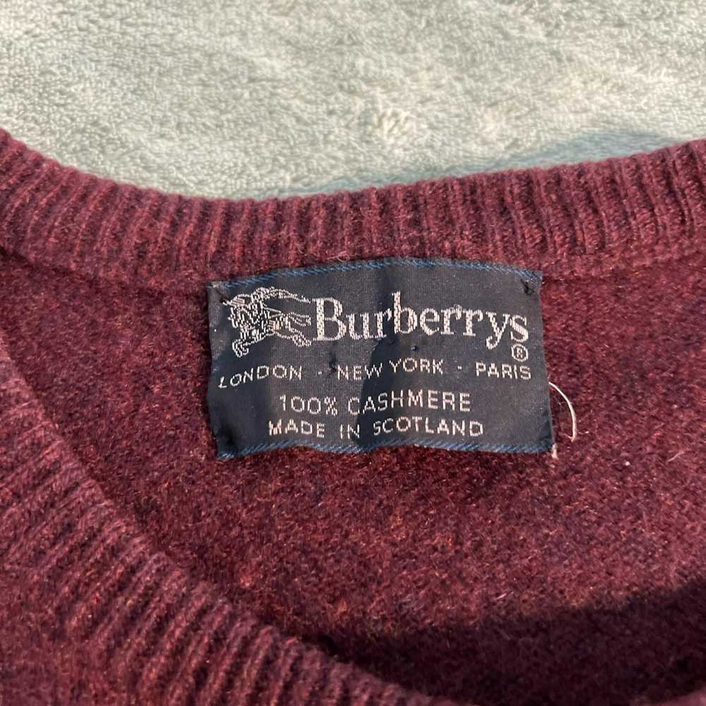 Burberry Vintage 80s Burberrys Cashmere Sweater - image 2