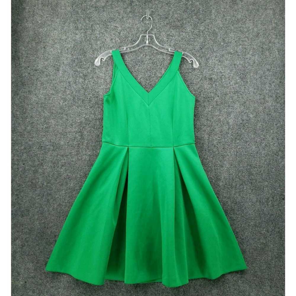 Vintage Dressbarn Dress Womens 8 Green Fit & Flar… - image 1