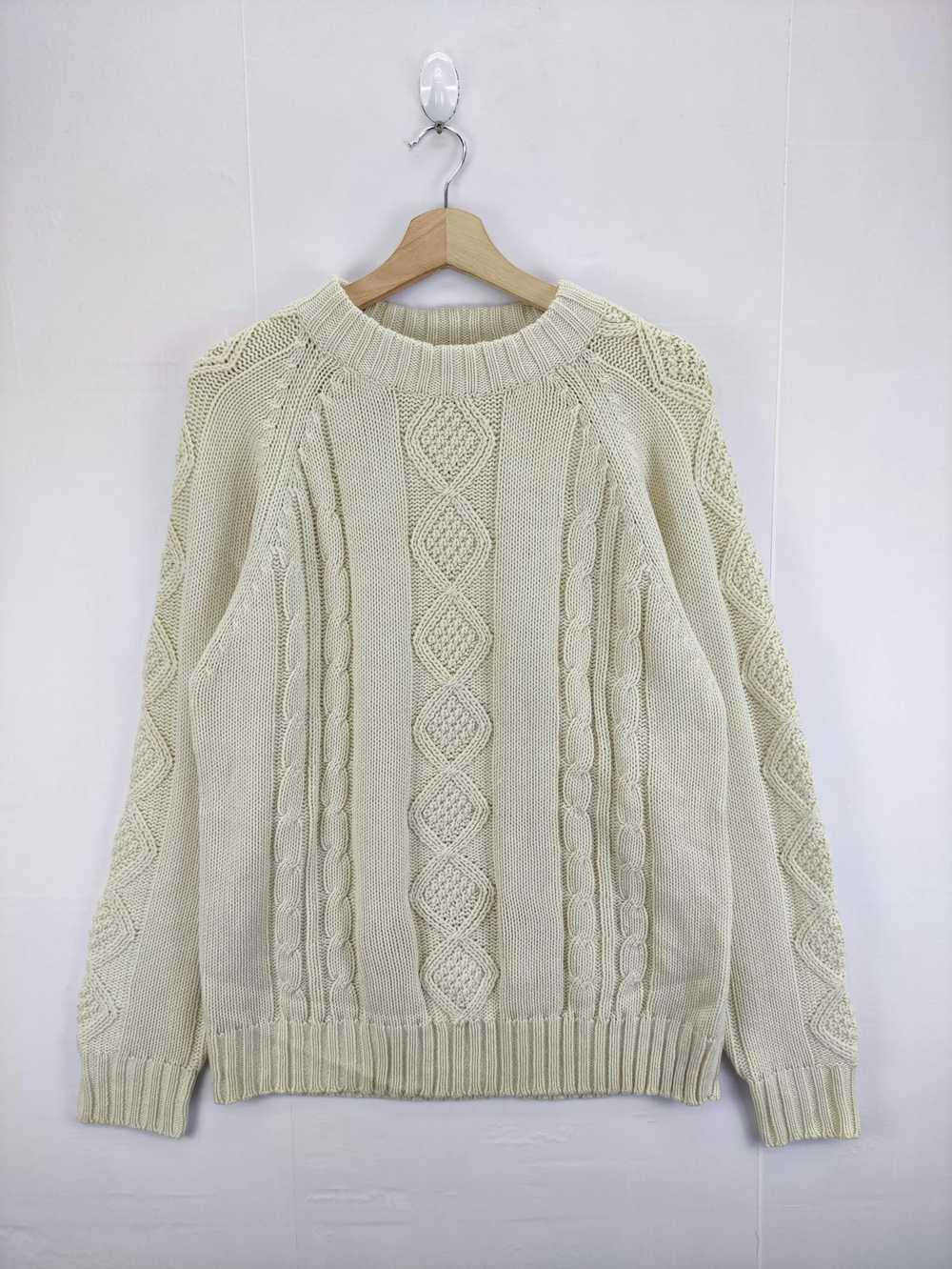 Aran Isles Knitwear × Coloured Cable Knit Sweater… - image 1