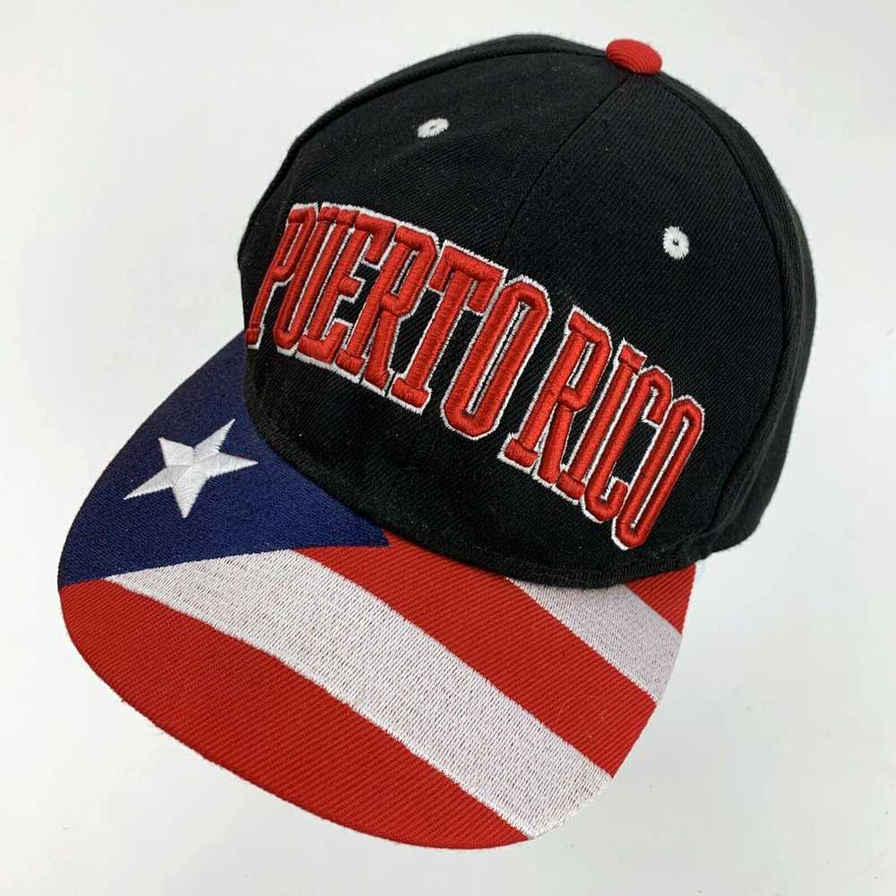 Vintage Puerto Rico Flag Ball Cap Hat Snapback Ba… - image 1