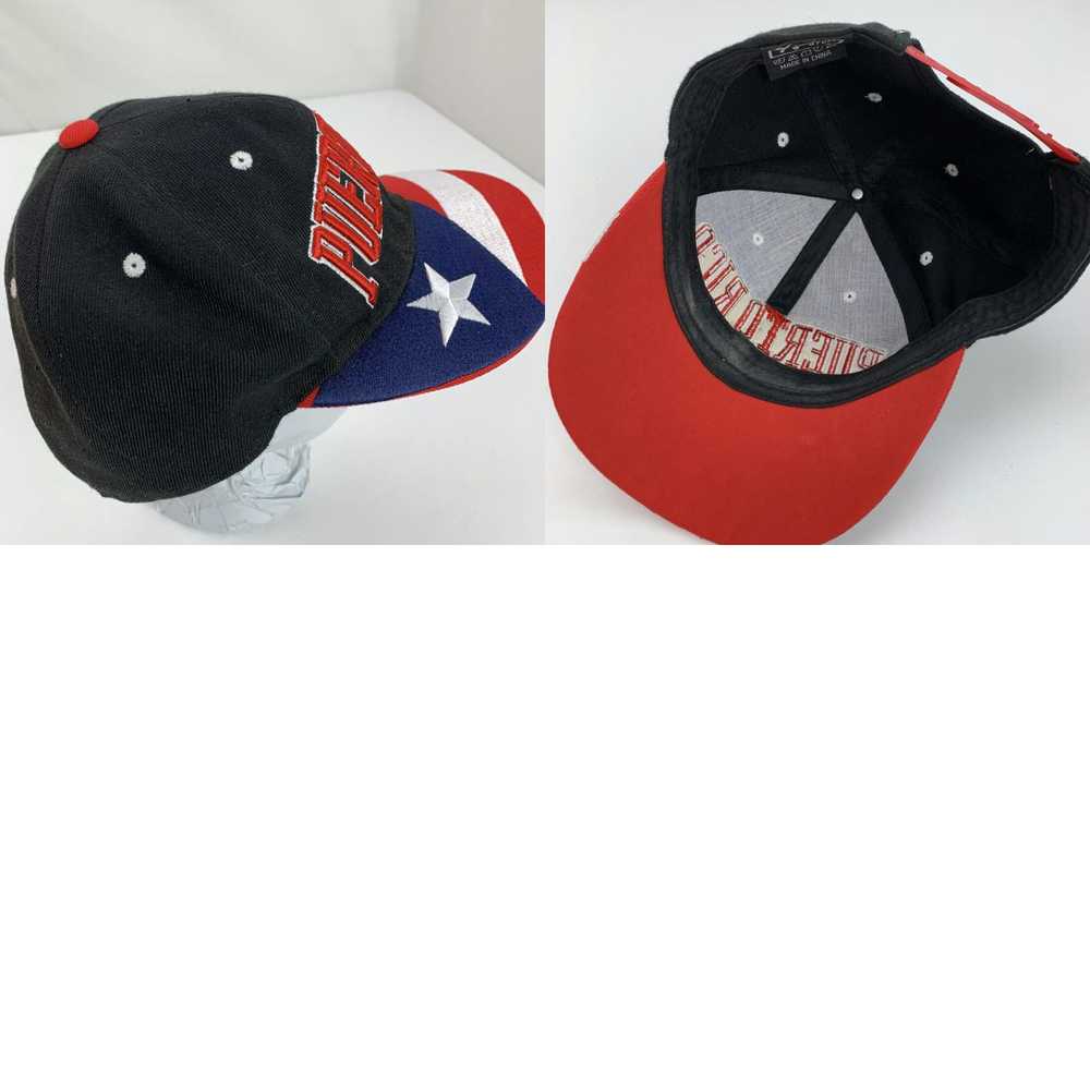 Vintage Puerto Rico Flag Ball Cap Hat Snapback Ba… - image 4