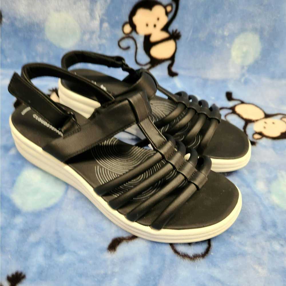 clarks cloudsteppers black