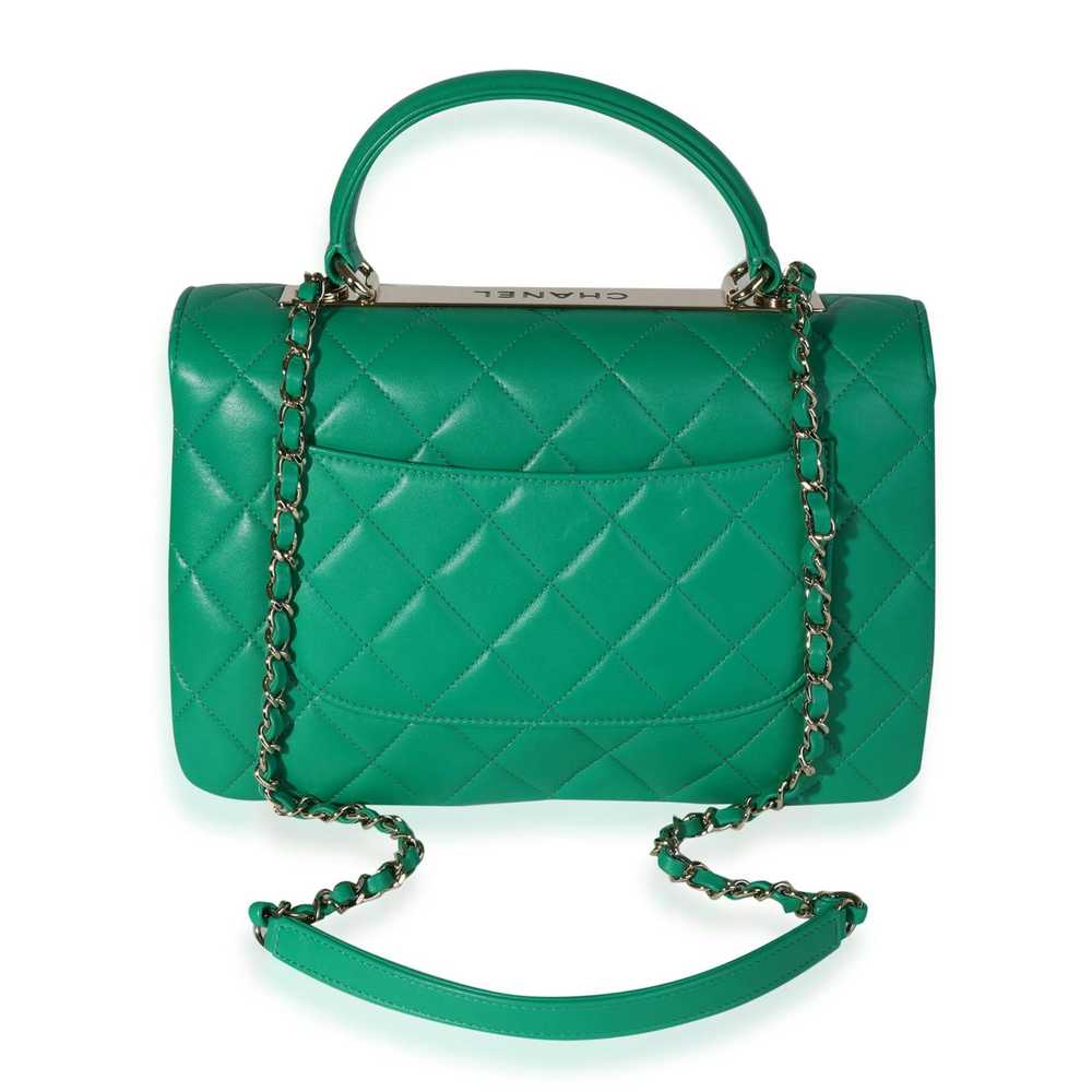 Chanel Chanel Kelly Green Quilted Lambskin Medium… - image 2