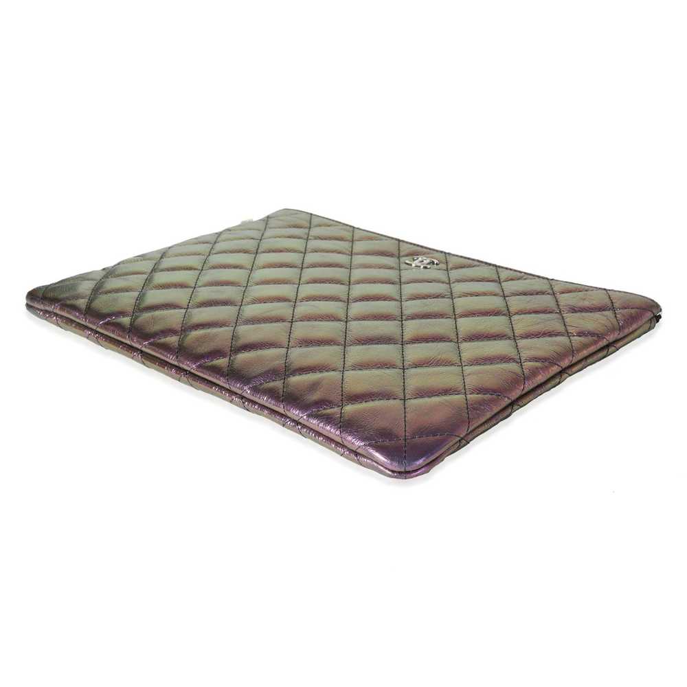 Chanel Chanel Iridescent Purple Quilted Calfskin … - image 7