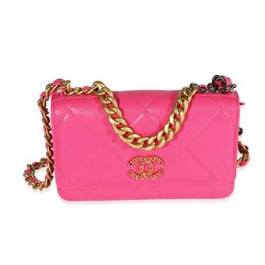 Chanel Chanel Hot Pink Quilted Lambskin Chanel 19… - image 1