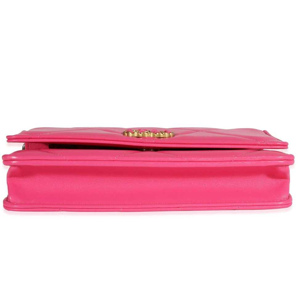 Chanel Chanel Hot Pink Quilted Lambskin Chanel 19… - image 5