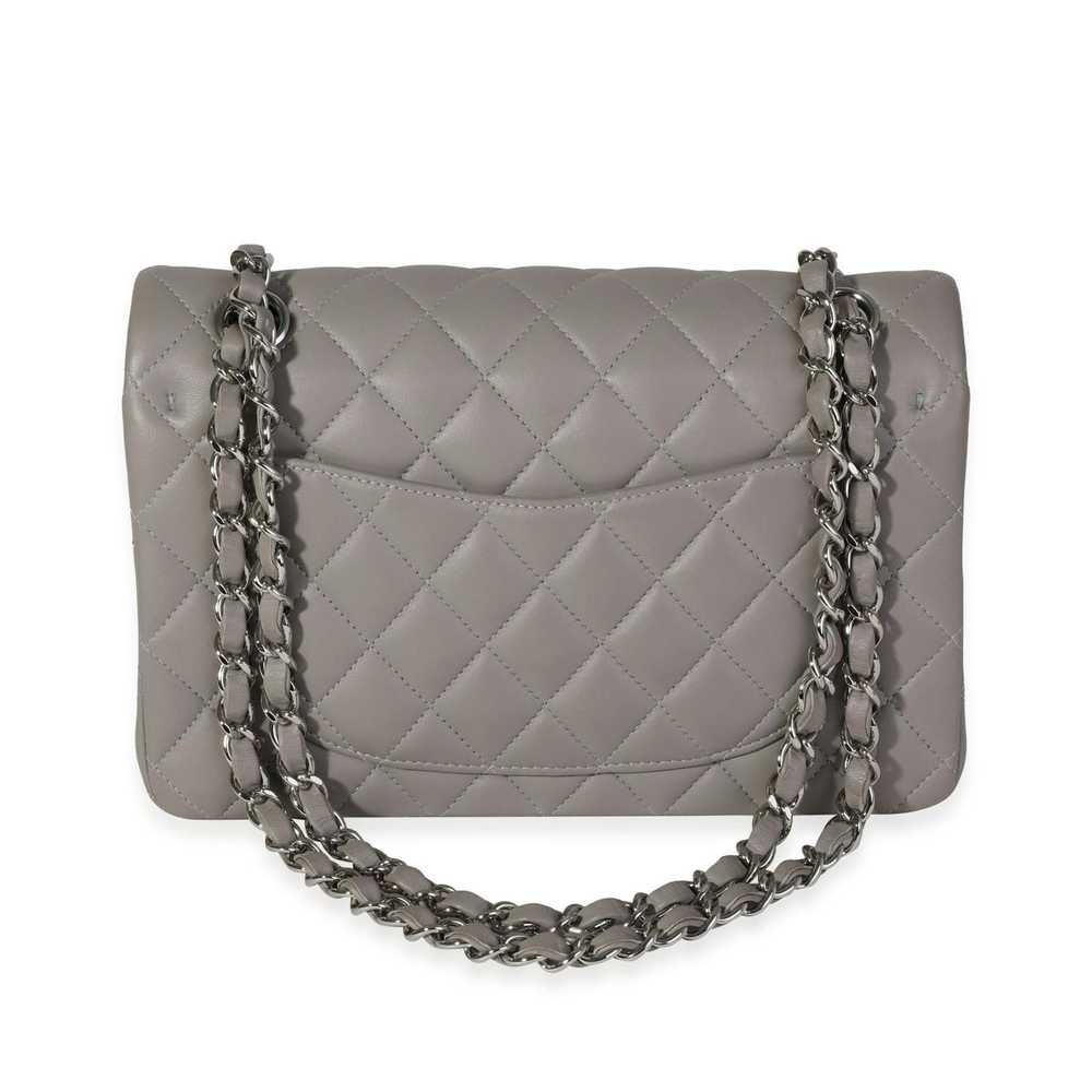 Chanel Chanel Grey Quilted Lambskin Small Classic… - image 3